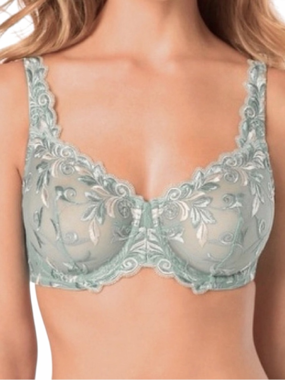 NEW Soma Sensuous Lace Unlined Underwire Jade Kiss Bra size 36C